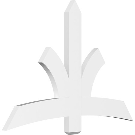 Ekena Millwork Davenport Architectural Grade PVC Gable Bracket, 60"W x 40"H x 2"D x 6"F, 16/12 Pitch GBP060X40X0206DAV00